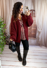 Charger l'image dans la galerie, Maxi gilet bordeaux SANDRINE (36 au 48)