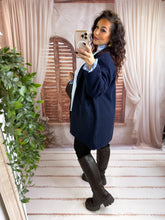 Charger l'image dans la galerie, Gilet mi long bleu marine KELLY (36 au 46)
