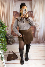Charger l'image dans la galerie, Jupe short velours chocolat MÉLISSA (36 au 48)