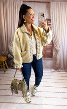 Charger l'image dans la galerie, Veste polaire réversible beige CASSANDRA (36 au 44)