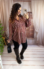 Charger l'image dans la galerie, Chemise large fluide motif léopard bordeaux OURYEL (38 au 46)