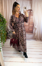 Charger l'image dans la galerie, Robe longues léopard bordeaux SAM (42 au 48)