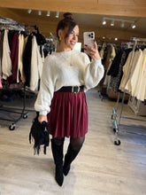 Charger l'image dans la galerie, Jupe plissée bordeaux RACHEL ( 38 au 46 )