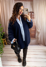 Charger l'image dans la galerie, Gilet mi long bleu marine KELLY (36 au 46)