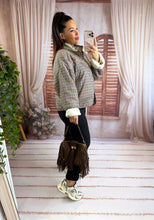 Charger l'image dans la galerie, Veste polaire réversible vichy chocolat CAMILLE (36 au 44 )