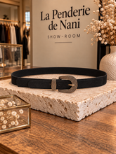 Charger l'image dans la galerie, Ceinture fine élastique noir CLÉO