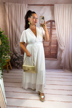 Charger l'image dans la galerie, Robe longue blanche VANILLE (36 au 48) New