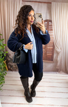 Charger l'image dans la galerie, Gilet mi long bleu marine KELLY (36 au 46)