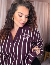 Charger l'image dans la galerie, Polo rayé bordeaux CAPUCINE (34 au 42)