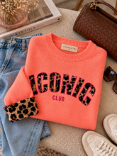 Charger l'image dans la galerie, Pull orange iconic leopard IRIS (40 au 48)