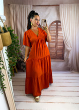 Charger l'image dans la galerie, Robe longue terracota CYRA (40 au 48) New reste 1 xl