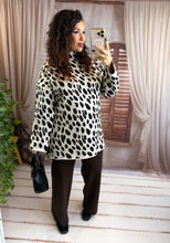 Charger l'image dans la galerie, Ensemble pull léopard pantalon chocolat INGRID (36 au 44)