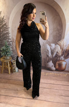 Charger l'image dans la galerie, Combinaison pantalon à sequin noir YAYA (36 au 40)