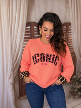 Charger l'image dans la galerie, Pull orange iconic leopard IRIS (40 au 48)