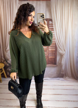 Charger l'image dans la galerie, Blouse plissé kaki KAMILA (38 au 48)