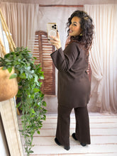 Charger l'image dans la galerie, Ensemble gilet + pantalon chocolat AMELINE (36 au 42)