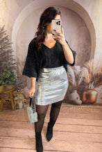 Charger l'image dans la galerie, Jupe en sequin argent JOY (36 au 48)