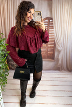Charger l'image dans la galerie, Top dentelle bordeaux LYSANDRA (42 au 48)