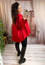 Charger l'image dans la galerie, Chemise oversize rouge LOANE (36 au 48)