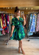 Charger l'image dans la galerie, Robe courte bleu/verte Astrid ☀️( s/m/l)
