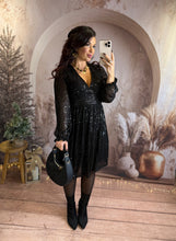 Charger l'image dans la galerie, Robe noir à sequins CENDRILLON (36 au 48)