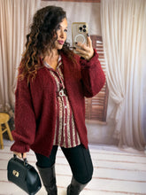 Charger l'image dans la galerie, Maxi gilet bordeaux SANDRINE (36 au 48)
