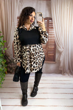 Charger l'image dans la galerie, Chemise léopard avec empiècement noir DOROTTA (38 au 46)