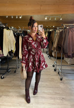 Charger l'image dans la galerie, Robe patineuse bordeaux NAOMIE (34 au 40)