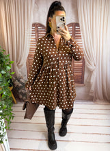 Charger l'image dans la galerie, Robe chemise chocolat à pois CLÉMENTINE (36 au 48)