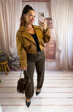Charger l'image dans la galerie, Veste courte en suédine camel BLAIR (36 au 42)