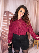 Charger l'image dans la galerie, Top dentelle bordeaux LYSANDRA (42 au 48)