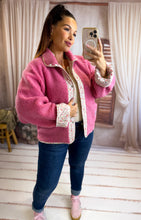 Charger l'image dans la galerie, Veste polaire réversible rose CASSANDRA (36 au 44)