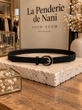 Charger l'image dans la galerie, Ceinture fine élastique noir FRANCE