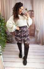 Charger l'image dans la galerie, Jupe courte plissée fleurie violet AUDREY (34 au 42)