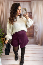 Charger l'image dans la galerie, Jupe/short en suédine bordeaux INDILA (36 au 50)
