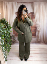 Charger l'image dans la galerie, Ensemble cosy gilet long + pantalon kaki ANNAÉ (36 au 42)