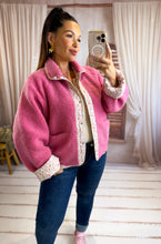 Charger l'image dans la galerie, Veste polaire réversible rose CASSANDRA (36 au 44)