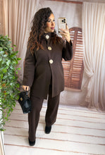 Charger l'image dans la galerie, Ensemble gilet + pantalon chocolat AMELINE (36 au 42)