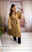 Charger l'image dans la galerie, Trench long suédine camel ISIA (36 au 46 )