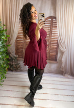 Charger l'image dans la galerie, Robe patineuse bordeaux KAILA (36 au 42)