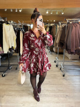 Charger l'image dans la galerie, Robe patineuse bordeaux NAOMIE (34 au 40)