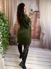 Charger l'image dans la galerie, Robe chemise kaki effet velours PHILIPPINE (36 au 48)