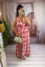 Charger l'image dans la galerie, Robe multi position dos nu fleuri rose et beige ASSIA (36 au 48) New