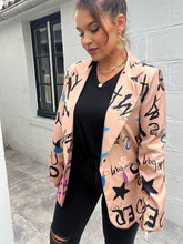 Charger l'image dans la galerie, Blazer beige graffiti  ( s/m/l/xl )