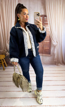 Charger l'image dans la galerie, Veste polaire réversible bleu marine CASSANDRA (36 au 44)