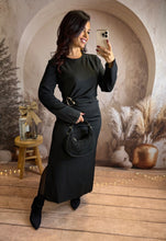 Charger l'image dans la galerie, Longue robe noir fendu AMARA (34 au 48)⭐️