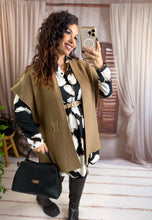 Charger l'image dans la galerie, Poncho uni taupe LANA (36 au 44)