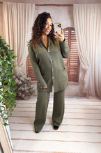 Charger l'image dans la galerie, Ensemble cosy gilet long + pantalon kaki ANNAÉ (36 au 42)