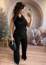 Charger l'image dans la galerie, Combinaison pantalon à sequin noir YAYA (36 au 40)