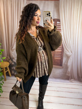 Charger l'image dans la galerie, Maxi gilet chocolat SANDRINE (36 au 48)